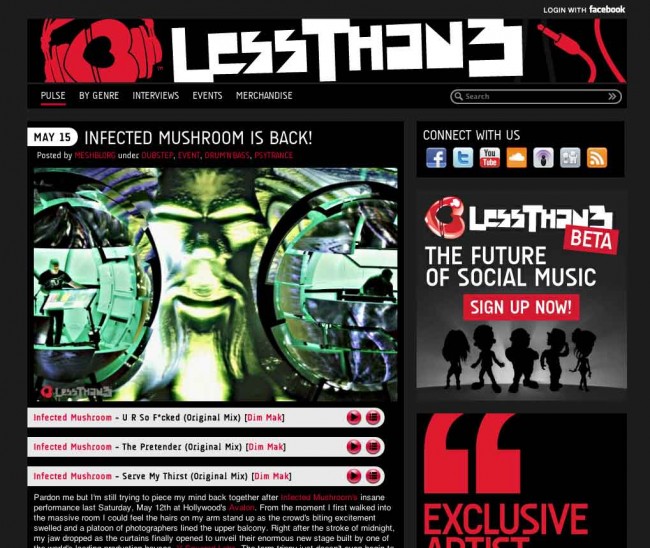 Less Than 3’s coverage from the May show at Avalon…