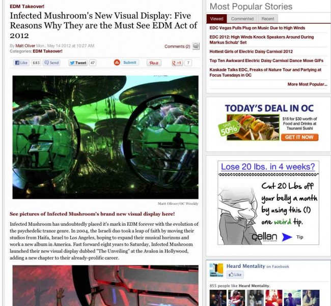 OC Weekly: Infected Mushroom's New Visual Display: Five Reasons Why They are the Must See EDM Act of 2012
